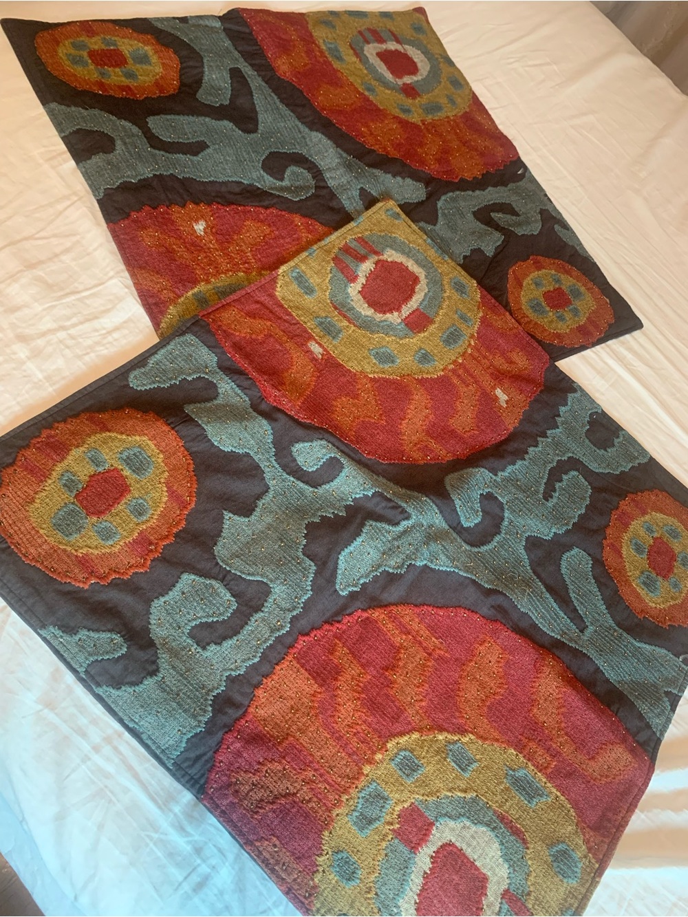 2 Pottery Barn Houston Suzani 24” Pillow Cases.